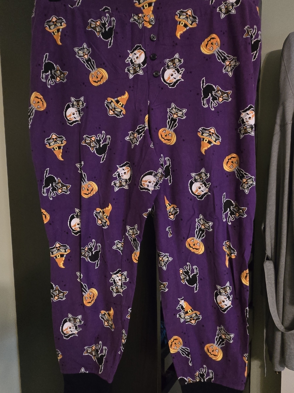 torrid Purple Halloween Cat & Pumpkin Button-Front Pajama Pants